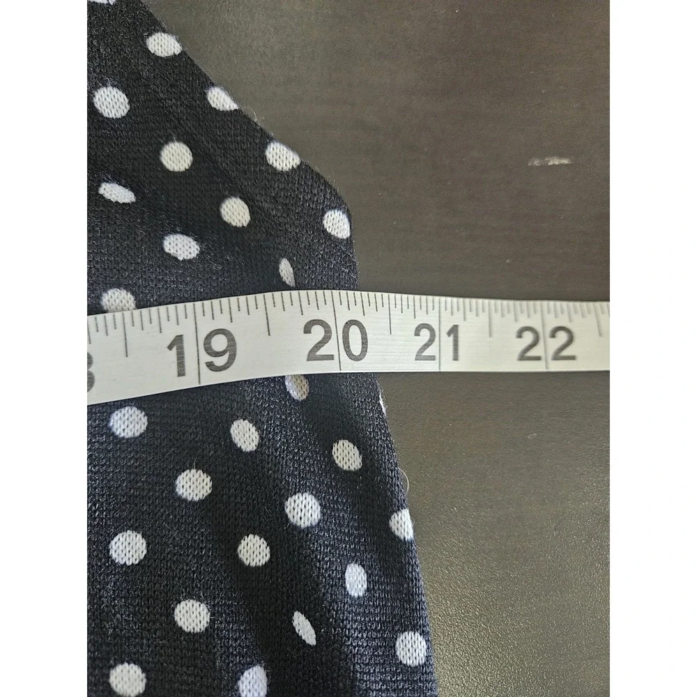 LuLaRoe Joy Black White Polka Dot Sleeveless Long Cardigan Vest Size‎ Small